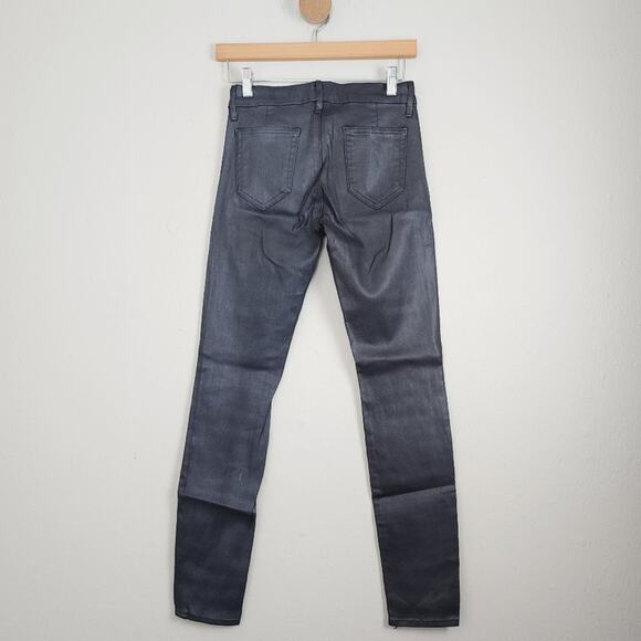 Koral Coated Skinny Legging Jean Gunmetal Metallic Mid Rise Stretch 26 - Picture 8 of 10